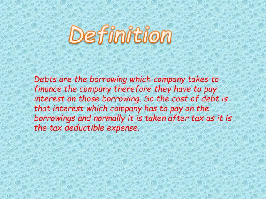Cost Of Debt, page 2