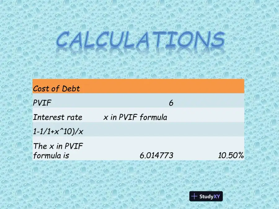 Cost Of Debt, page 3