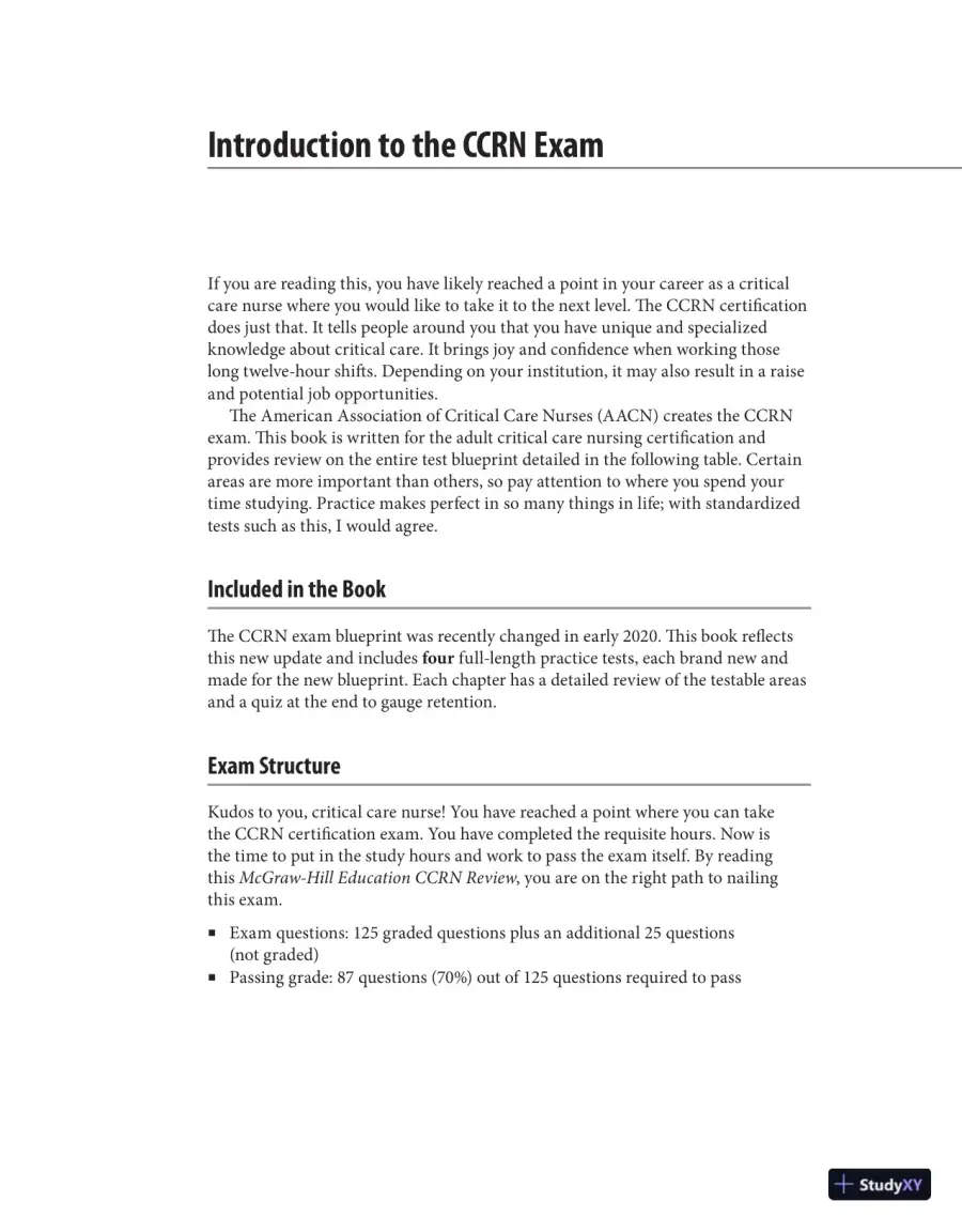 McGraw-Hill Education CCRN Review, 1st Edition (2021), page 13