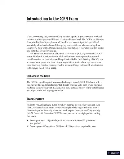 McGraw-Hill Education CCRN Review, 1st Edition (2021) - Page 13 preview image