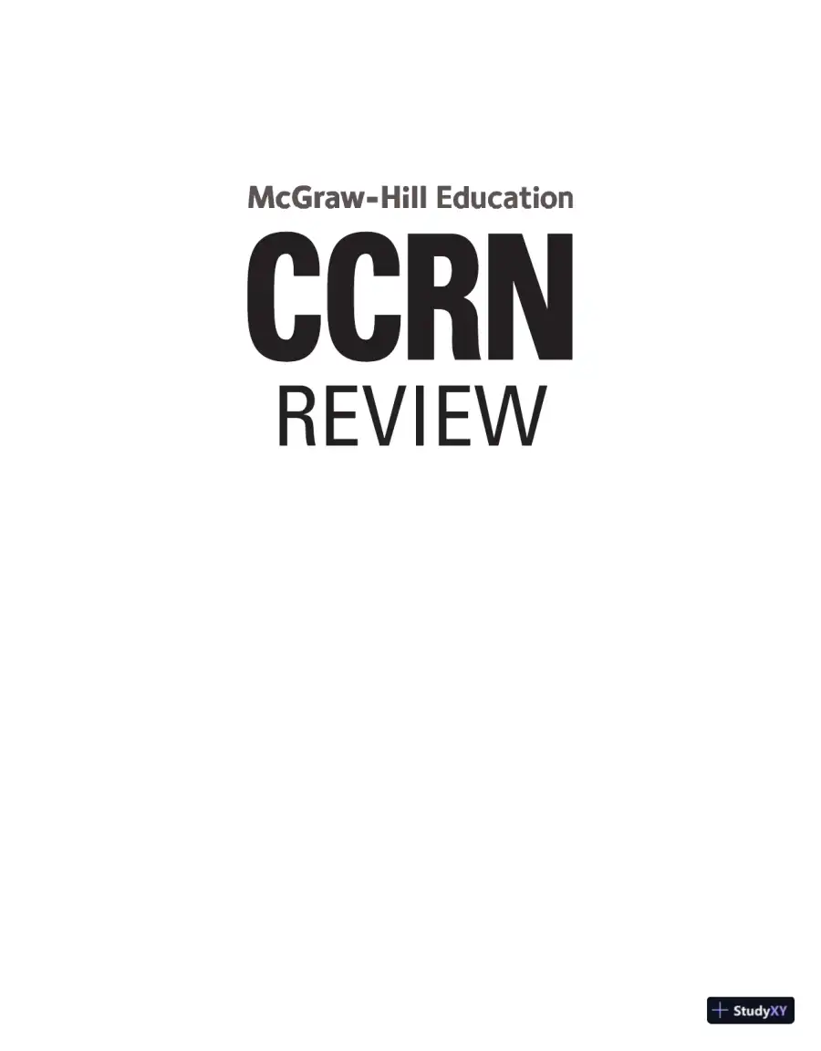 McGraw-Hill Education CCRN Review, 1st Edition (2021), page 3