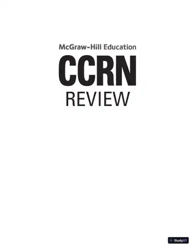 McGraw-Hill Education CCRN Review, 1st Edition (2021) - Page 3 preview image
