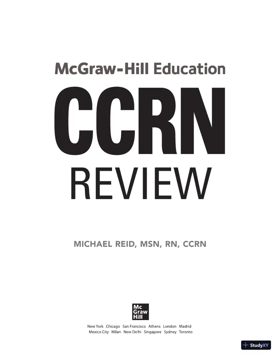 McGraw-Hill Education CCRN Review, 1st Edition (2021), page 5