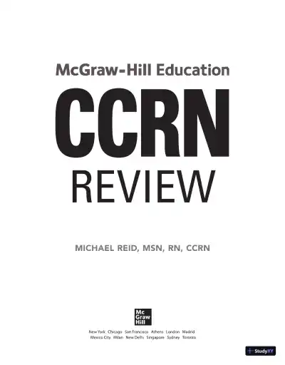 McGraw-Hill Education CCRN Review, 1st Edition (2021) - Page 5 preview image