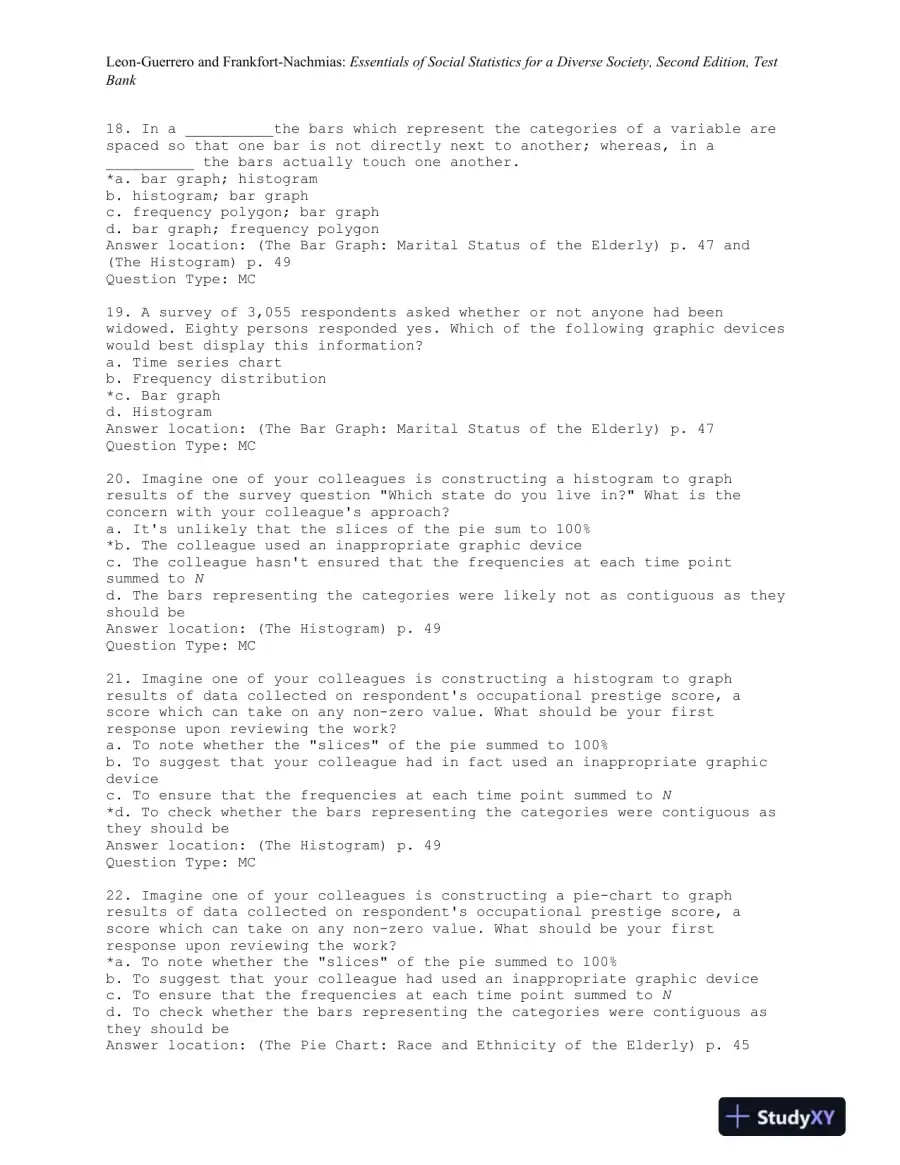 Essentials of Social Statistics for a Diverse Society Second Edition Test Bank, page 12