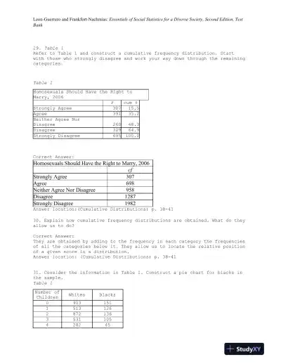 Essentials of Social Statistics for a Diverse Society Second Edition Test Bank - Page 15 preview image