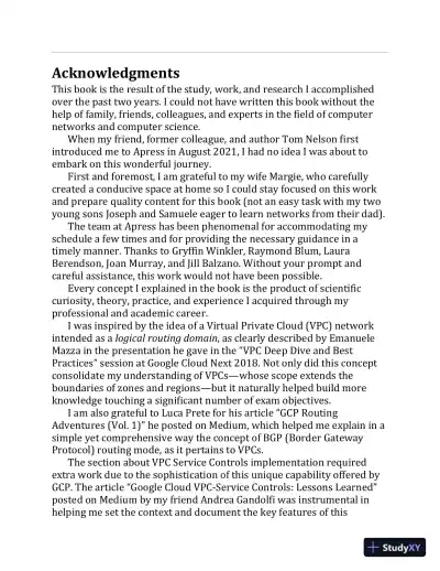 Google Cloud Platform (GCP) Professional Cloud Network Engineer Certification Companion (2023) - Page 13 preview image