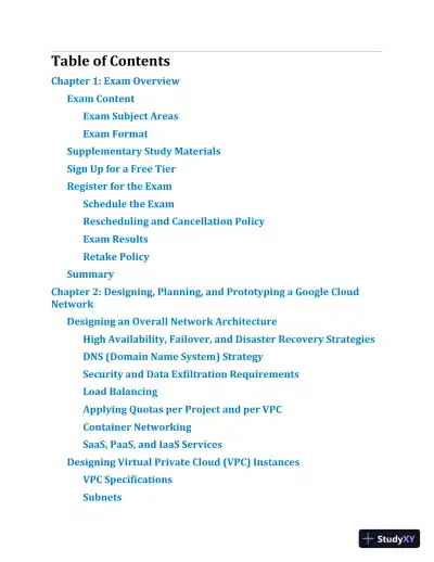 Google Cloud Platform (GCP) Professional Cloud Network Engineer Certification Companion (2023) - Page 15 preview image