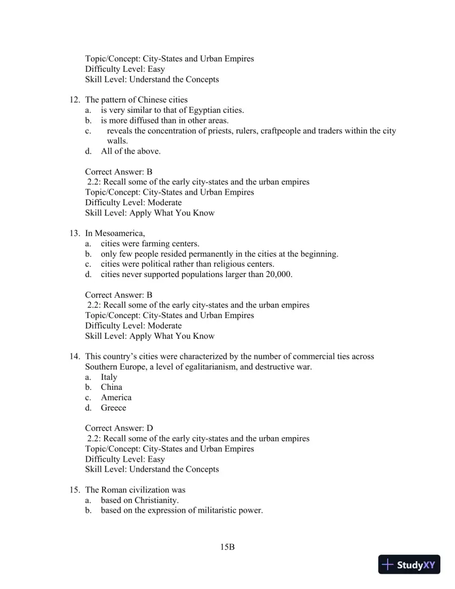 Test Bank for Cities and Urban Life, 7th Edition, page 15