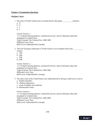 Test Bank for Cities and Urban Life, 7th Edition - Page 23 preview image