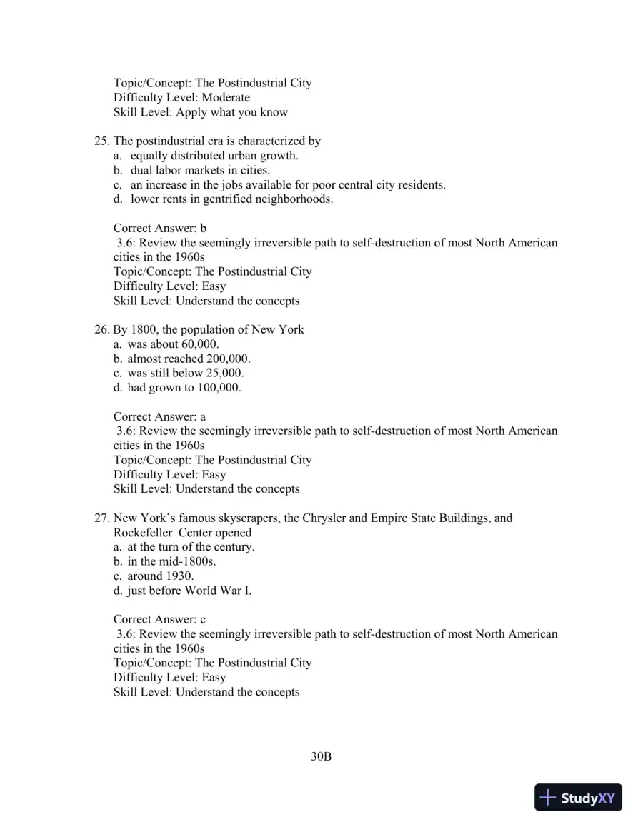 Test Bank for Cities and Urban Life, 7th Edition, page 30