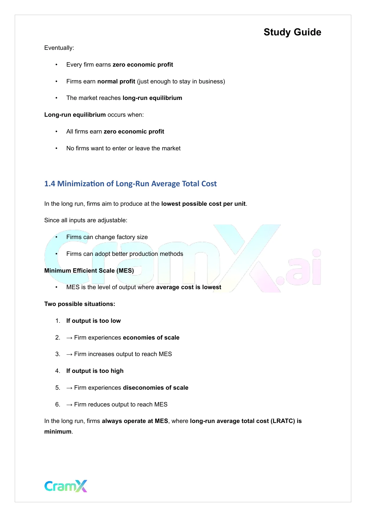 Economics - Perfect Competition - Page 2 preview image