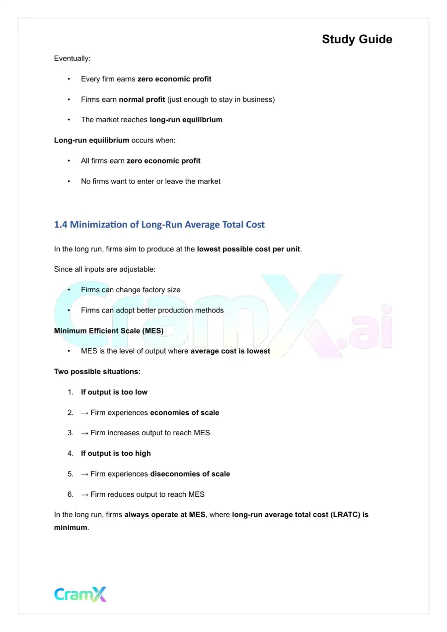 Economics - Perfect Competition, page 2