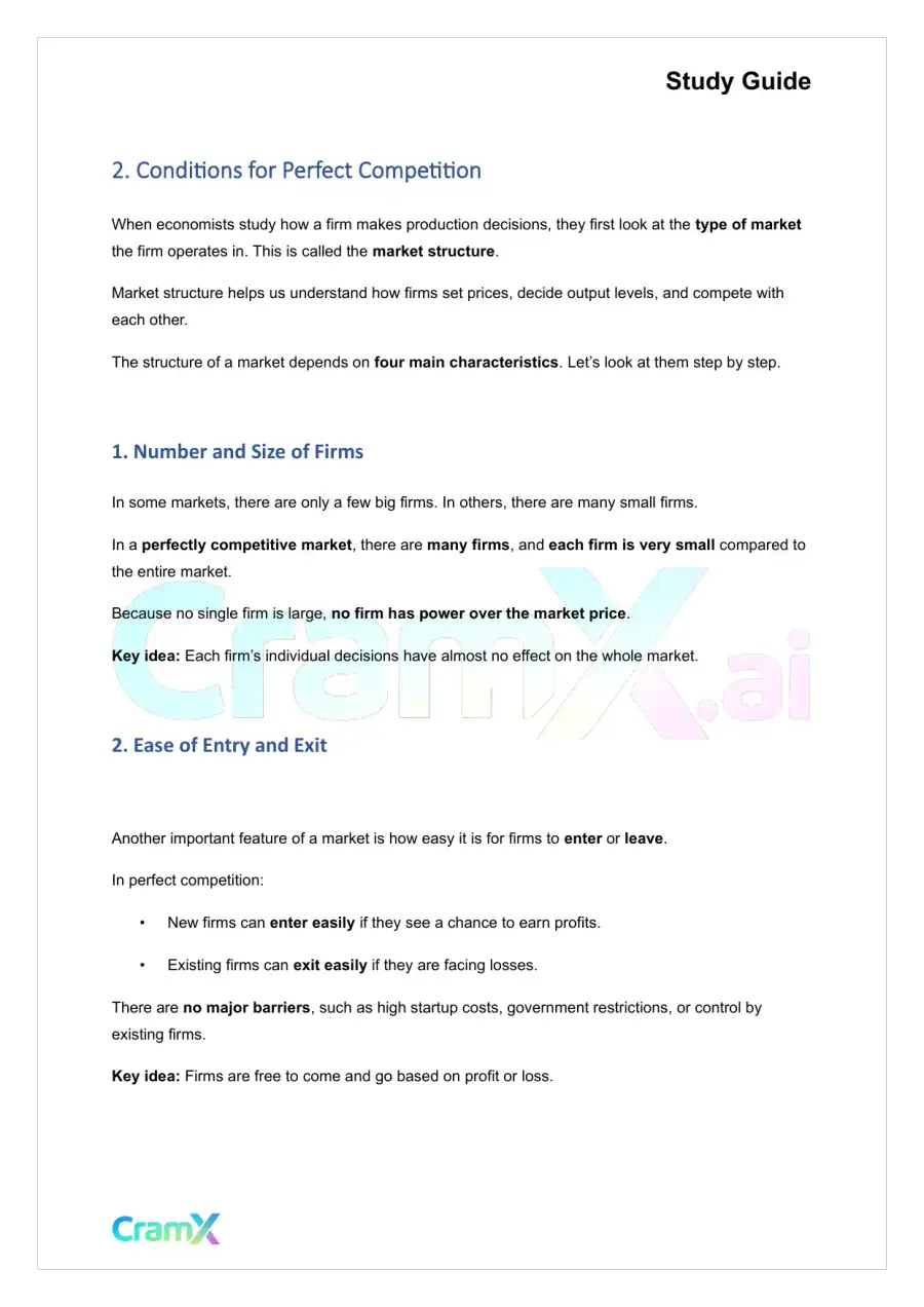 Economics - Perfect Competition, page 6