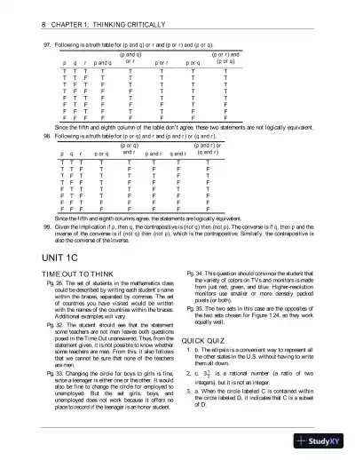 Solution Manual for Using and Understanding Mathematics: A Quantitative Reasoning Approach, 7th edition - Page 12 preview image