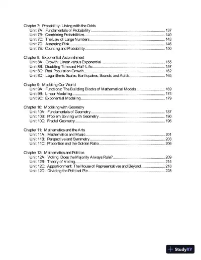Solution Manual for Using and Understanding Mathematics: A Quantitative Reasoning Approach, 7th edition - Page 4 preview image