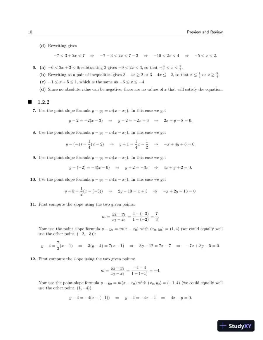 Solution Manual for Calculus For Biology and Medicine, 4th Edition, page 12