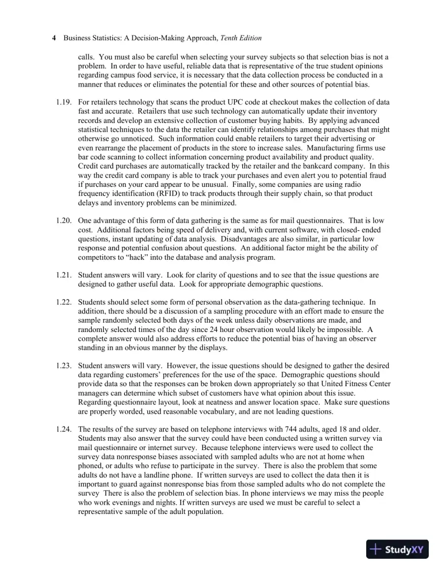 Solution Manual for Business Statistics, Global Edition, 10th Edition, page 10