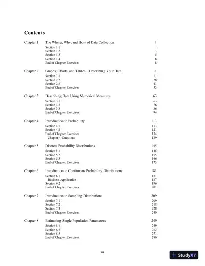 Solution Manual for Business Statistics, Global Edition, 10th Edition - Page 3 preview image