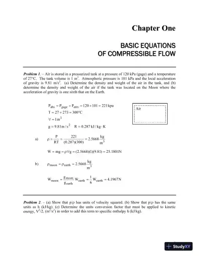 Solution Manual For Gas Dynamics, 3rd Edition - Page 1 preview image
