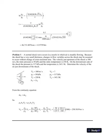 Solution Manual For Gas Dynamics, 3rd Edition - Page 5 preview image
