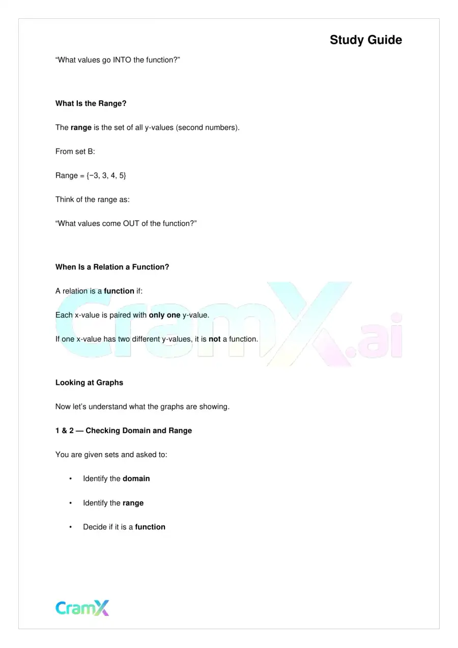 Algebra I – Functions and Variations, page 8