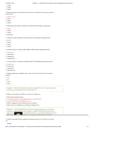 Modules 1 - 3 Basic Network Connectivity and Commu - Page 3 preview image