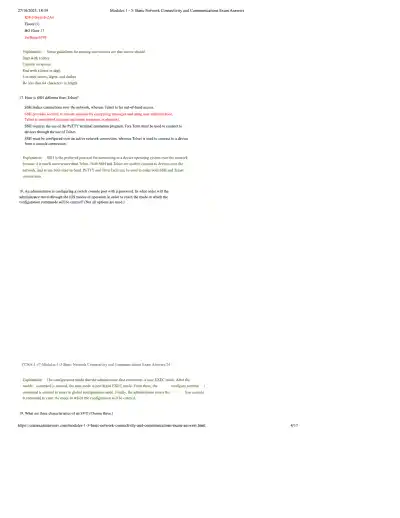 Modules 1 - 3 Basic Network Connectivity and Commu - Page 4 preview image