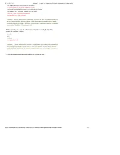 Modules 1 - 3 Basic Network Connectivity and Commu - Page 5 preview image