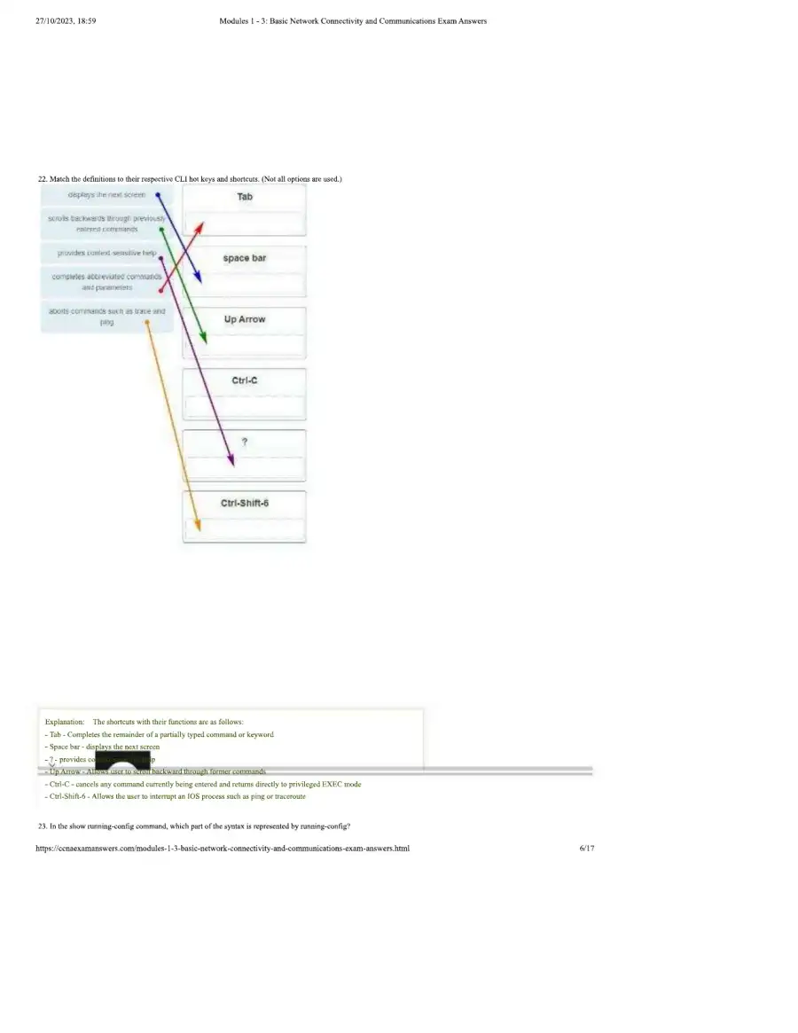 Modules 1 - 3 Basic Network Connectivity and Commu, page 6
