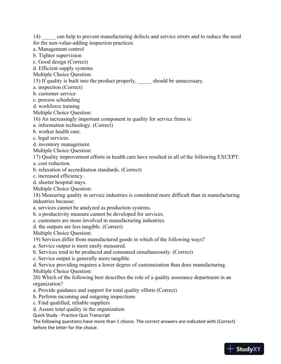 Quality Management: Key Definitions and Concepts, page 4