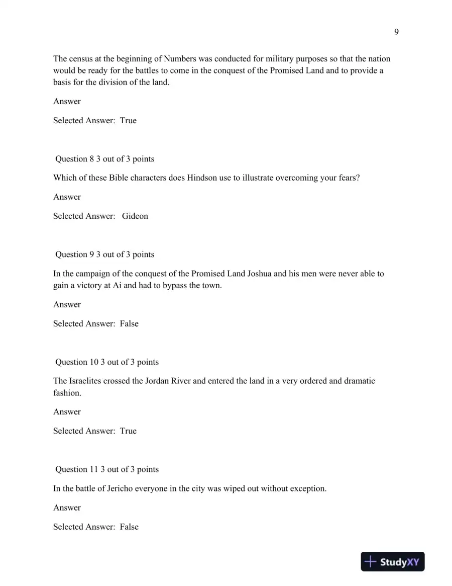 Bibl 104 Comprehensive Quiz Review: Biblical Interpretation and Key Old Testament Events, page 10