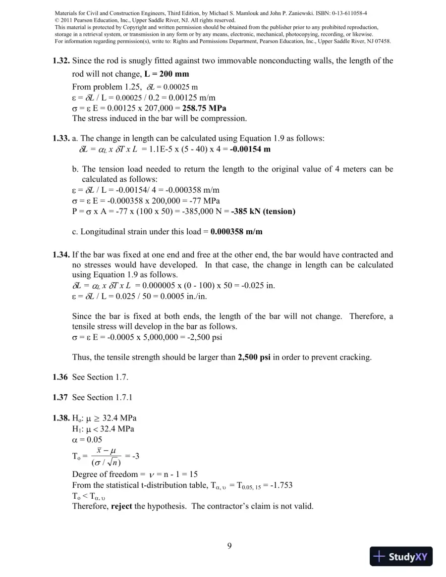Solution Manual For Materials For Civil And Construction Engineers, 3rd Edition, page 10