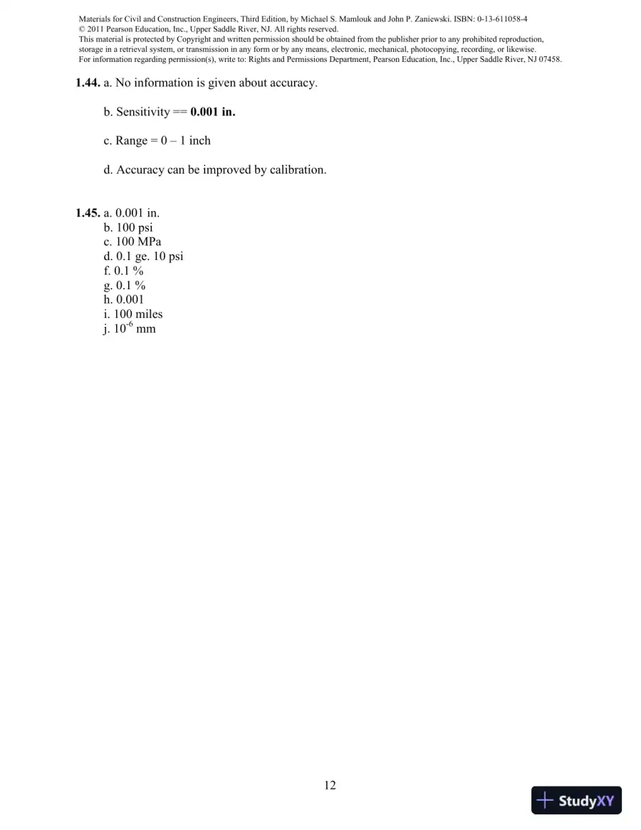 Solution Manual For Materials For Civil And Construction Engineers, 3rd Edition, page 13