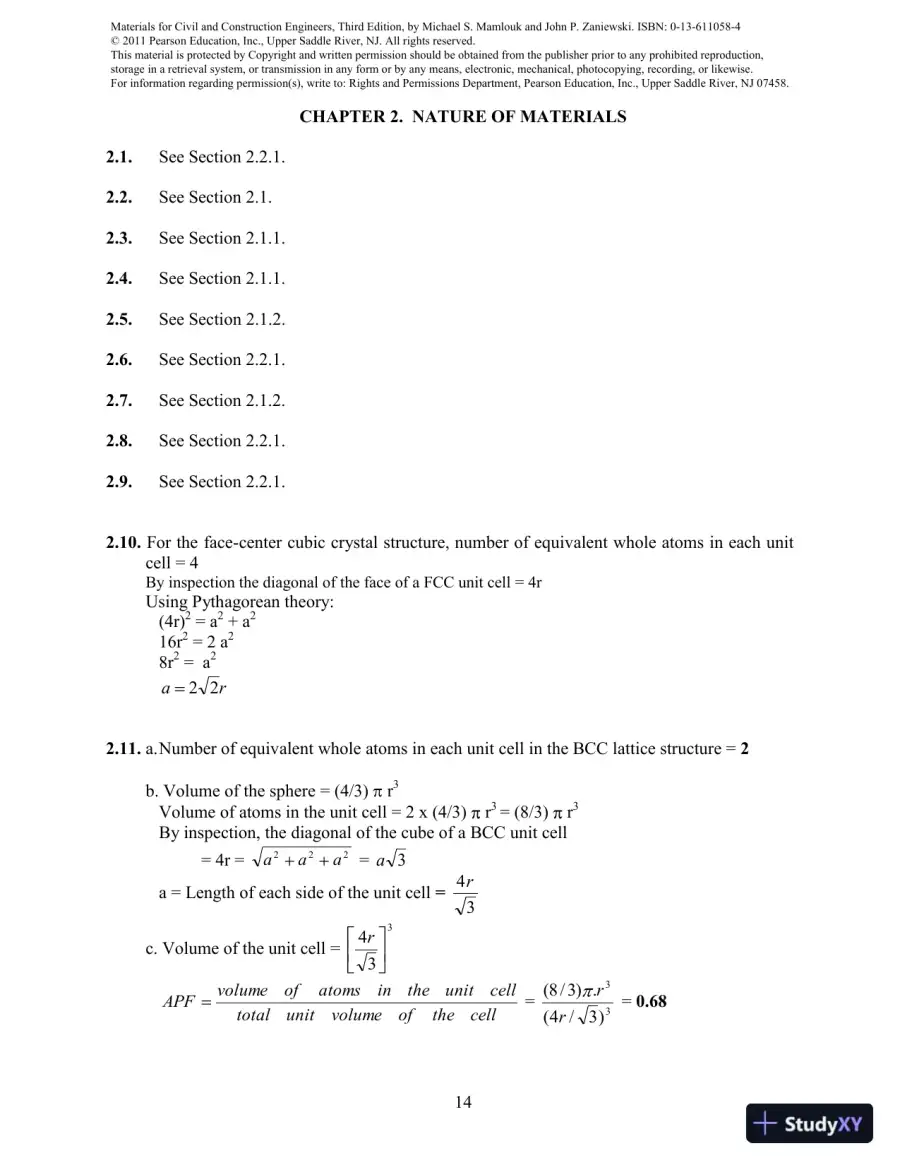 Solution Manual For Materials For Civil And Construction Engineers, 3rd Edition, page 15