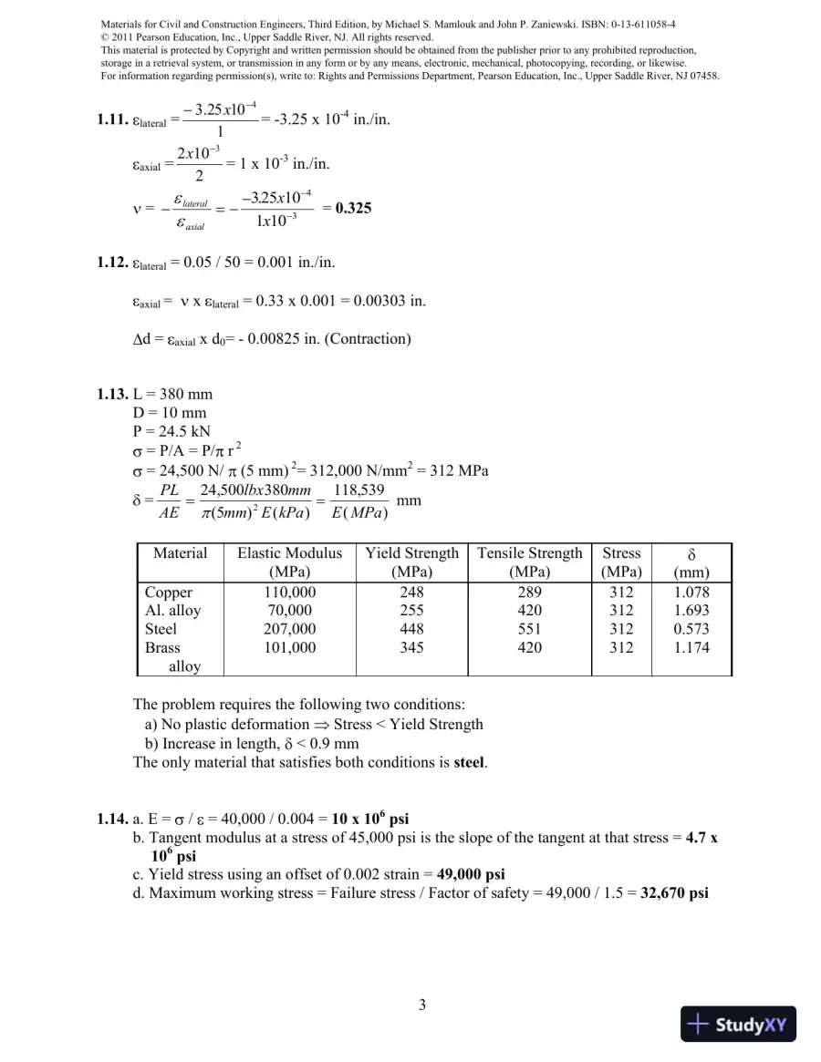 Solution Manual For Materials For Civil And Construction Engineers, 3rd Edition, page 4