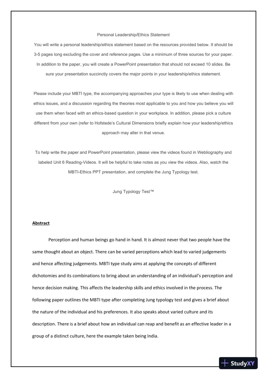 Personal Leadership Ethics Statement, page 3
