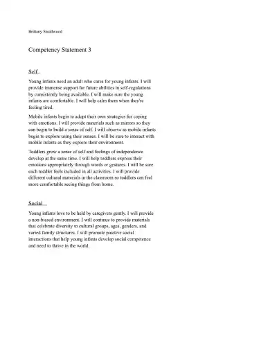 Competency Statement 3 - Page 1 preview image