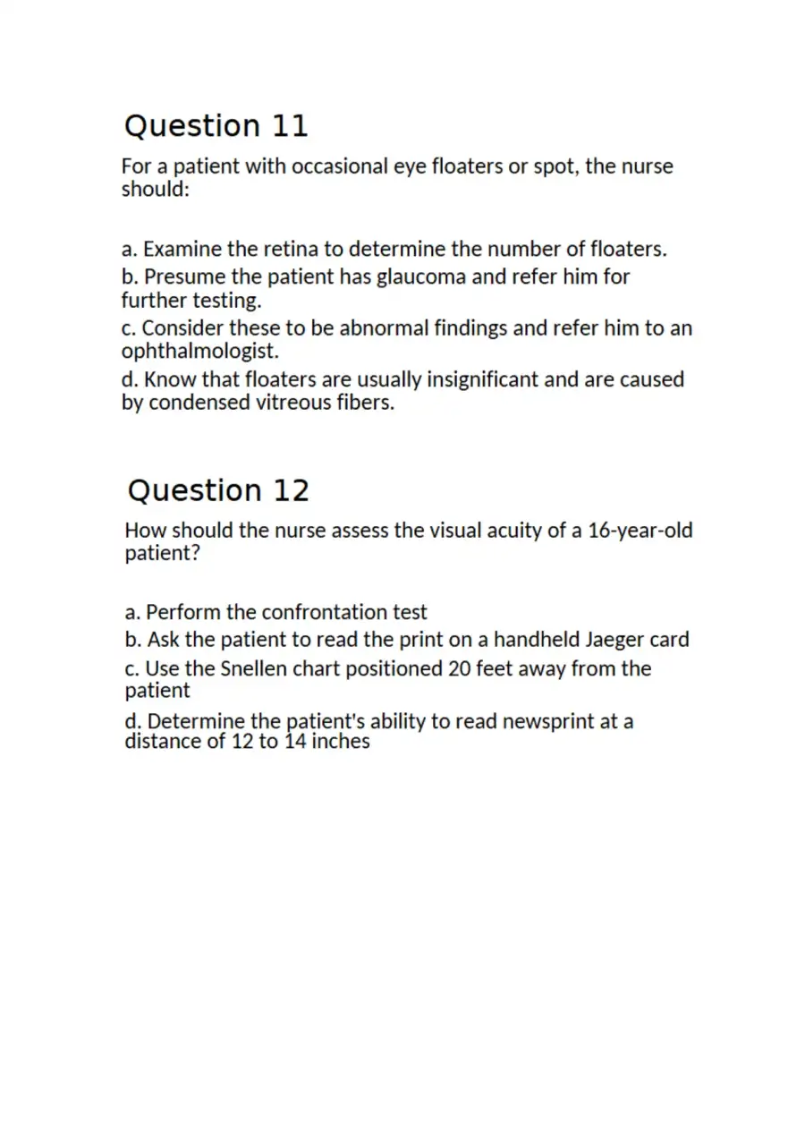 NSG 3160 NCLEX Review Chapter 15, page 6
