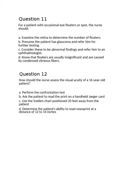 NSG 3160 NCLEX Review Chapter 15 - Page 6 preview image