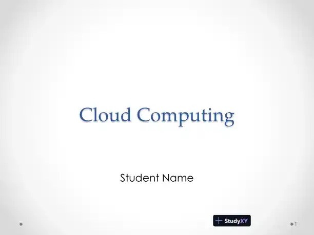 Cloud Computing For Market Advantage - Page 1 preview image