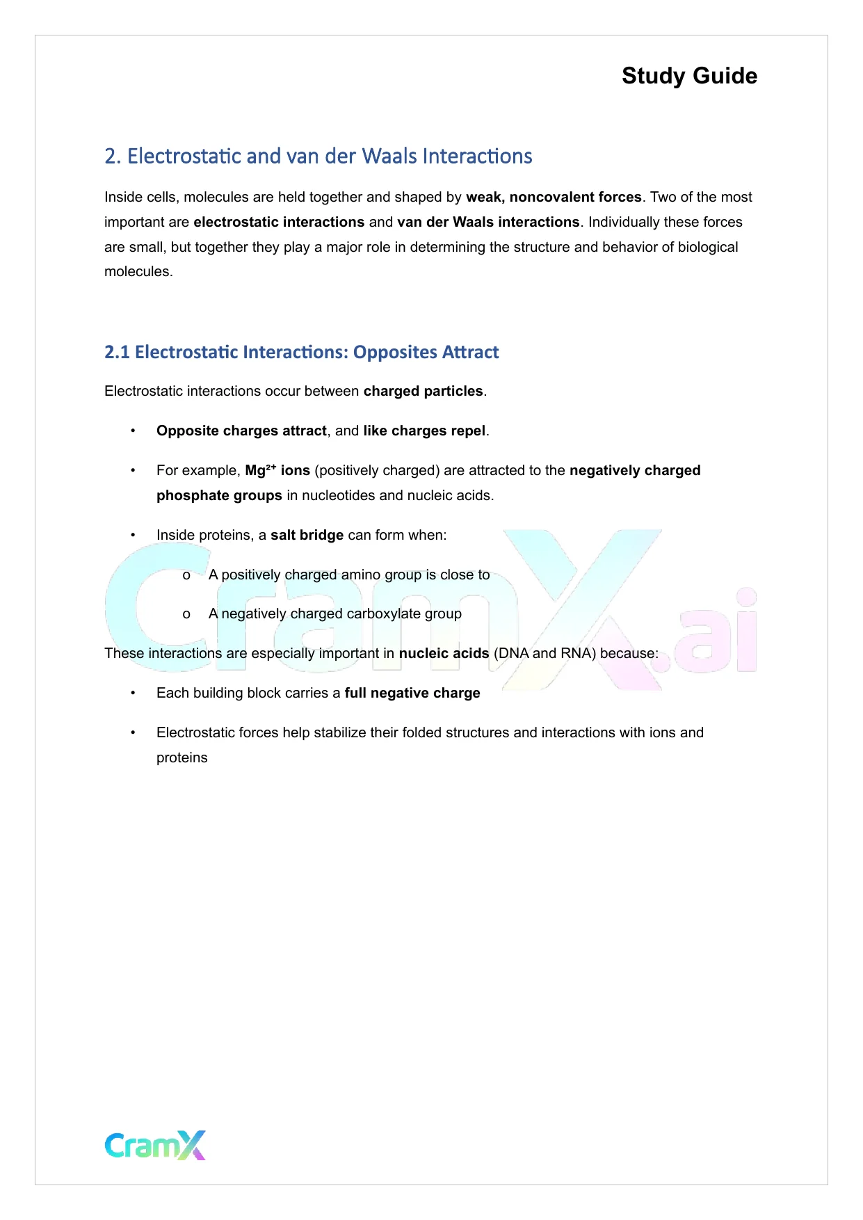 Biochemistry I - The Importance of Weak Interactions - Page 5 preview image