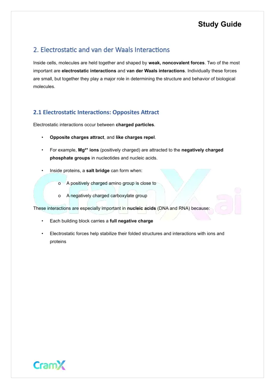 Biochemistry I - The Importance of Weak Interactions, page 5