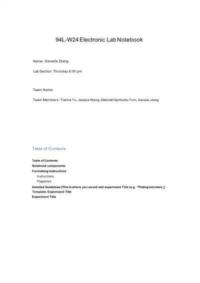 THIS TEMPLATE BIO94L-W24Lastname, FirstnameLabNB ( - Page 1 preview image