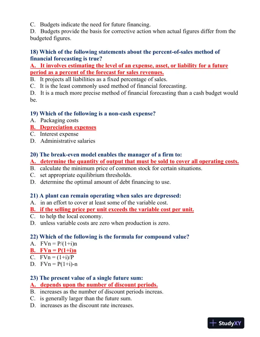 FIN 370 Final Exam, page 15