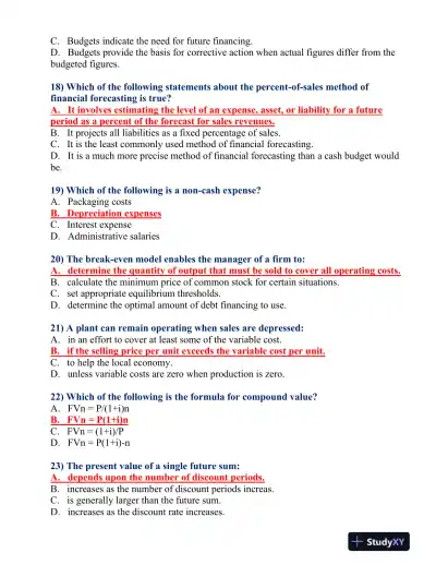 FIN 370 Final Exam - Page 15 preview image