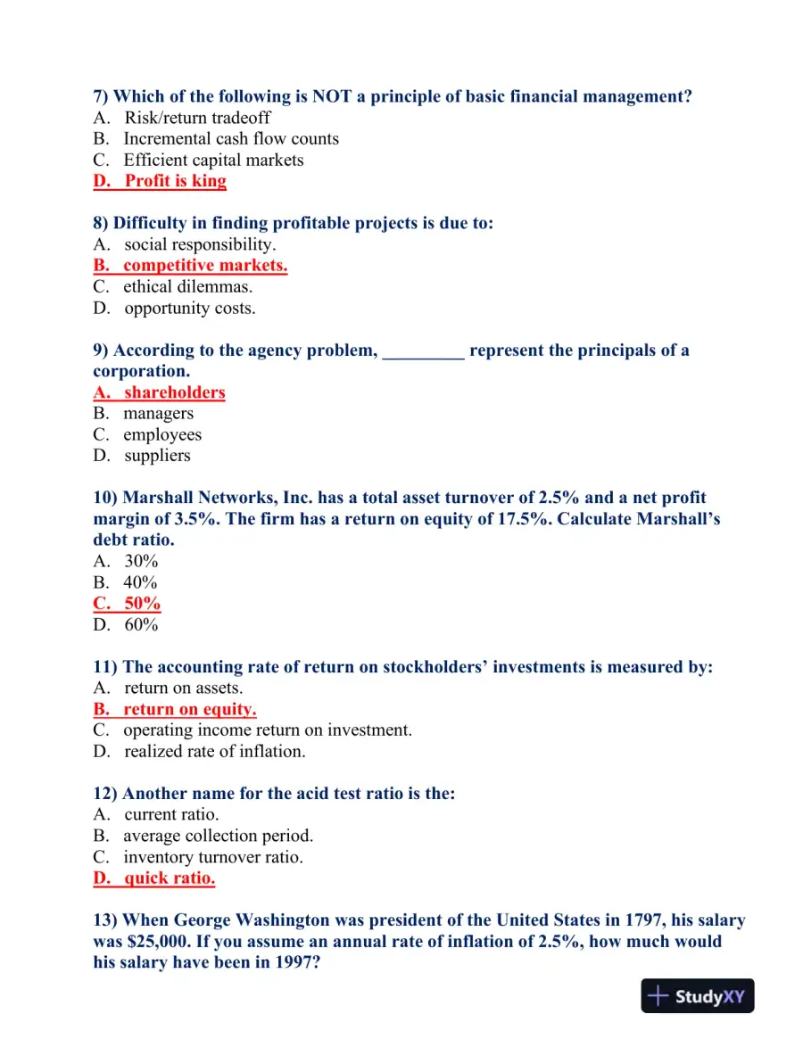 FIN 370 Final Exam, page 3