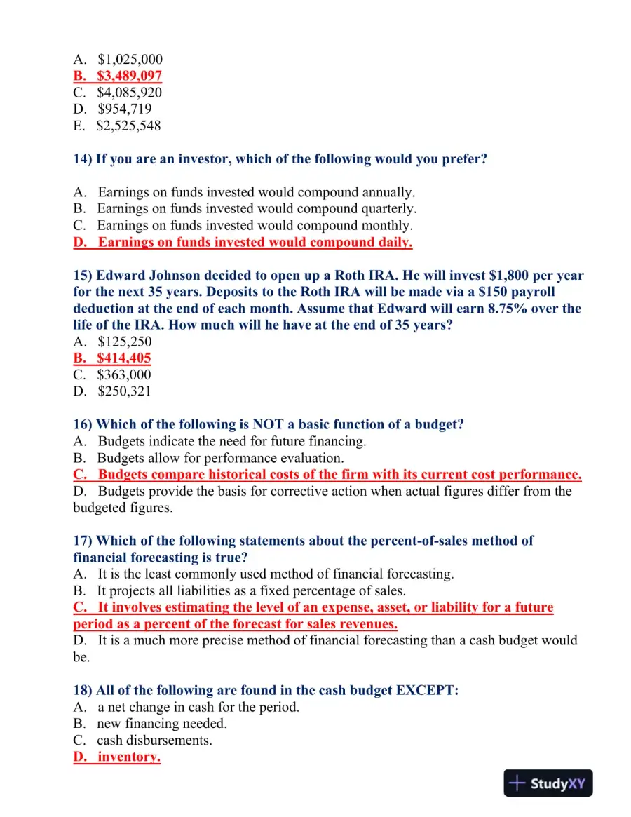 FIN 370 Final Exam, page 4