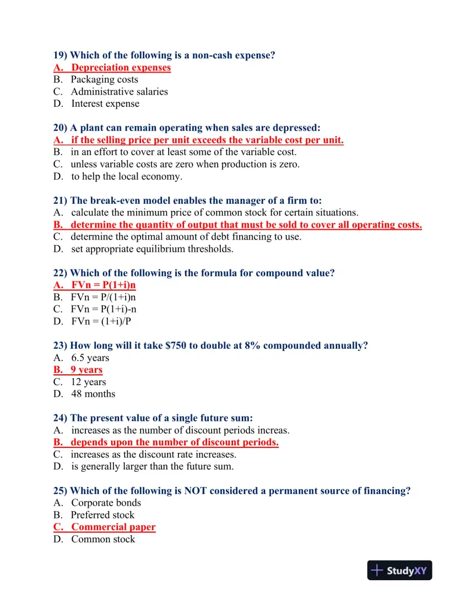 FIN 370 Final Exam, page 5
