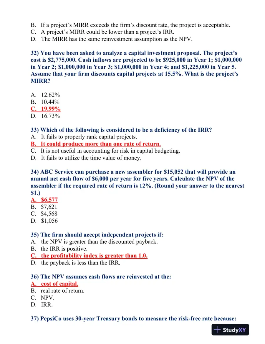 FIN 370 Final Exam, page 7